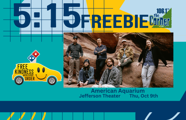 5:15 Freebie: American Aquarium + Domino’s Pizza