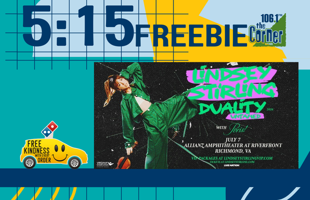 5:15 Freebie: Lindsey Stirling + Domino’s Pizza 5:15 Freebie: Lindsey Stirling + Domino’s Pizza