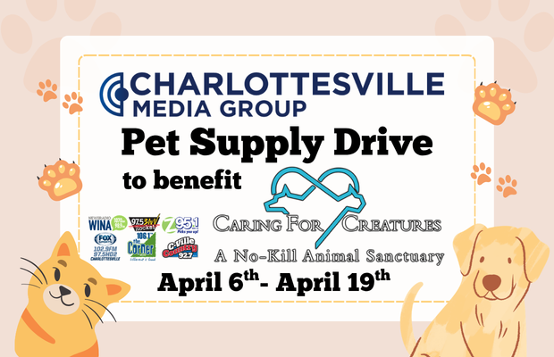 CMG PET SUPPLY DRIVE TO BENEFIT CARING FOR CREATURES