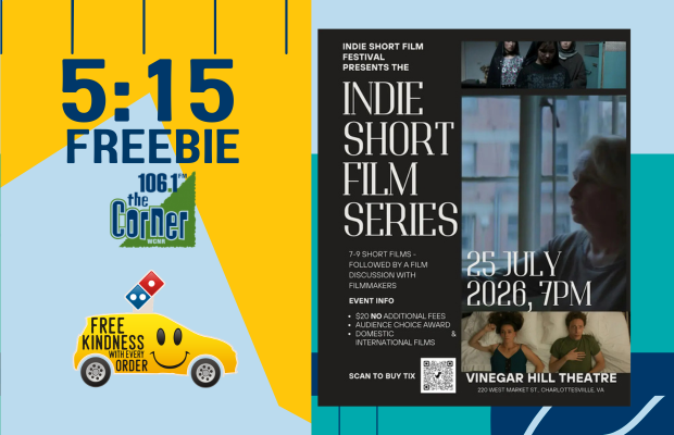 5:15 Freebie: Indie Short Film Series + Domino’s 5:15 Freebie: Indie Short Film Series + Domino’s